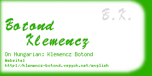 botond klemencz business card